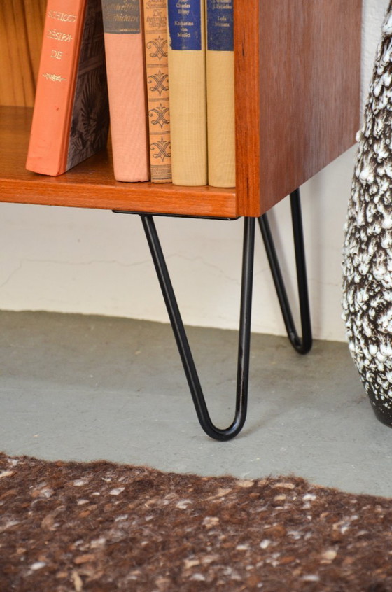 Image 1 of Vintage open bookcase, mid-century teak sideboard, Hundevad