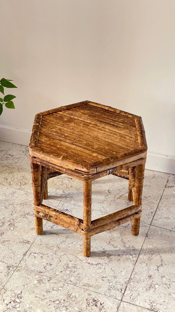 Image 1 of Vintage bamboo coffee table