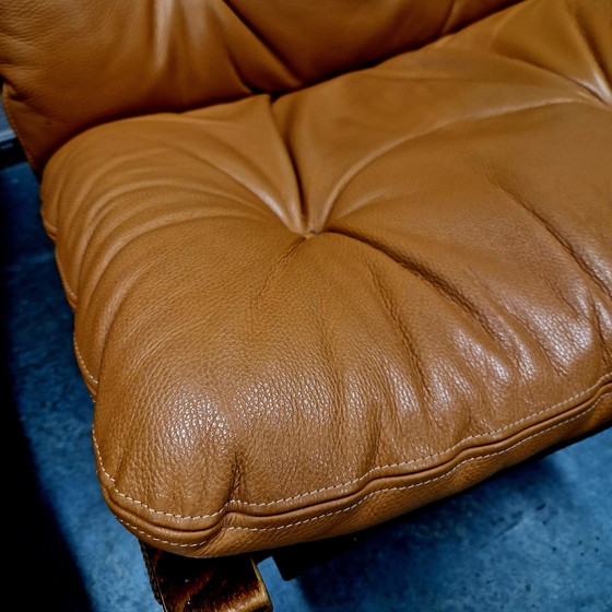 Image 1 of Set Ingmar Relling Siësta Chair Sedie Poltrona vintage in pelle cognac Westnova anni '60/'70