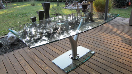 Glazen Design tafel "Rolf Benz" type 1210. Prachtige staat!