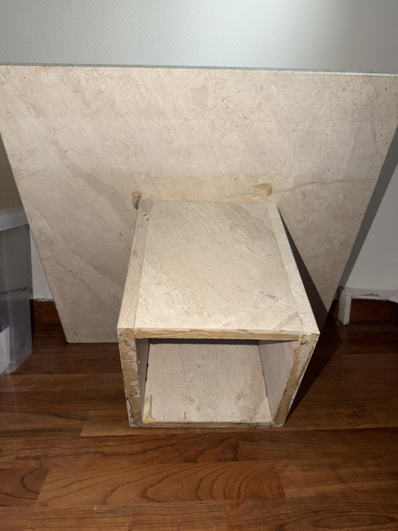 Table en Marbre – Tables d'appoint, Marble, Travertin (photo 2 of 5)