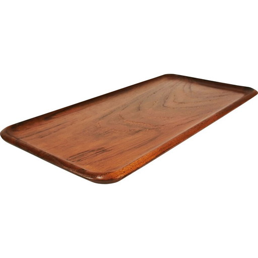Vintage teakhouten dienblad van Karl Holmberg, Zweden 1960