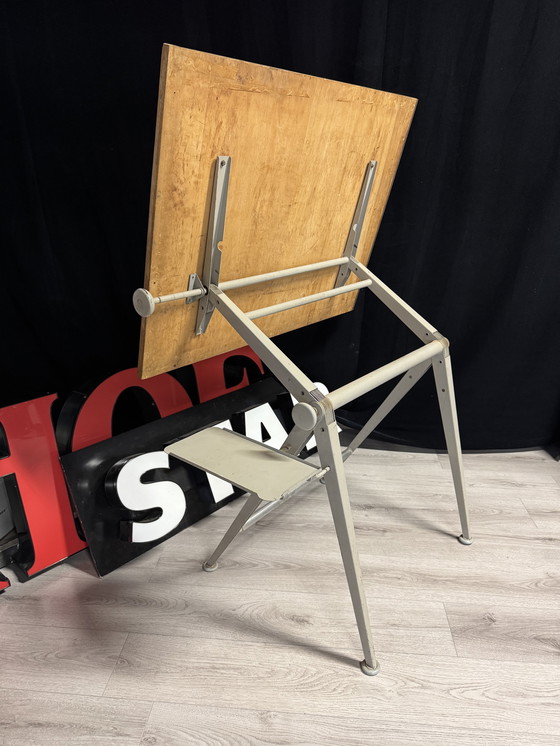 Image 1 of Industrial vintage Ahrend Circle Kramer retro Drafting Table