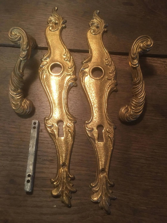 Louis xv style brass crutches and plaques – Decorative Objects, Vintage (photo 9 of 14)
