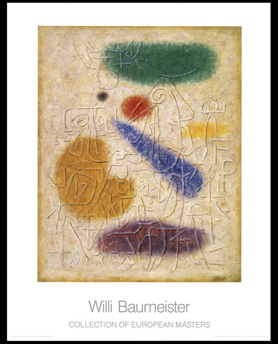 Image 1 of Willi Baumeister: "Tempelwand, 1941”. Gesigneerd in de plaat. 