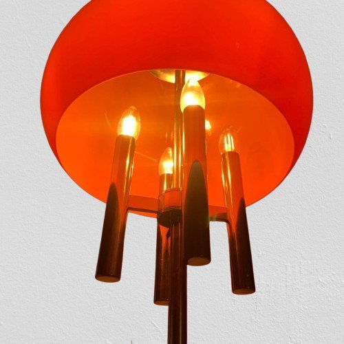 Image 1 of Lampada da terra a tulipano di metà secolo