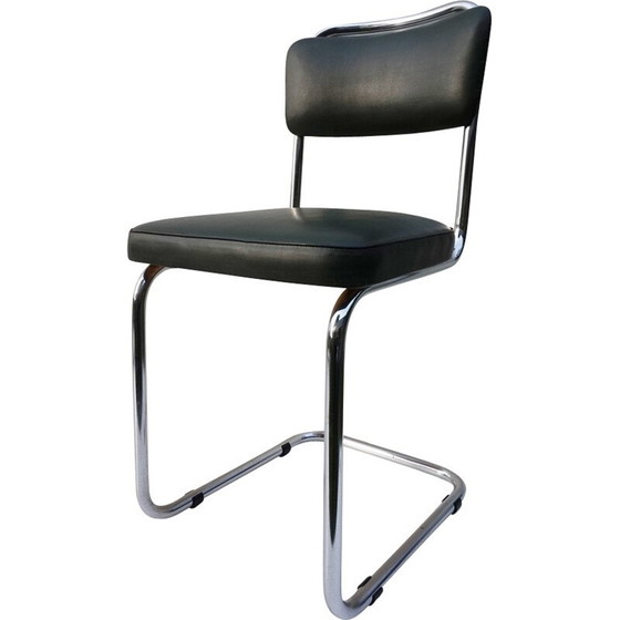 Image 1 of Dutch Tubular Cantilever Office Chair - 1930s