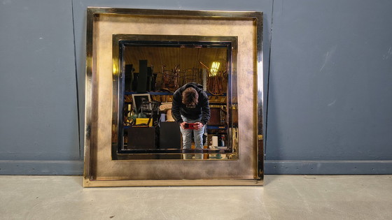 Image 1 of XXL-spiegel van Maison Jansen, jaren 70.