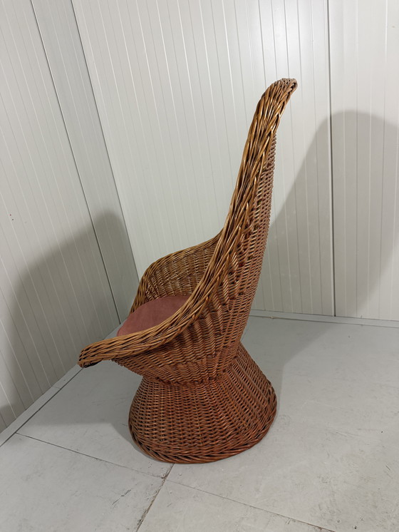 Image 1 of Poltrona vintage in vimini anni '60-'70