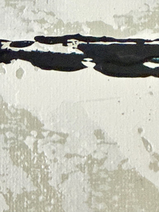 Image 1 of Birch III – Abstract painting inspired by birch bark | Acrylic on canvas | 60x60 cm
