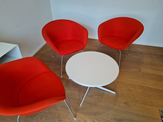 Image 1 of 3x Arper Duna 02 Chair met tafeltje
