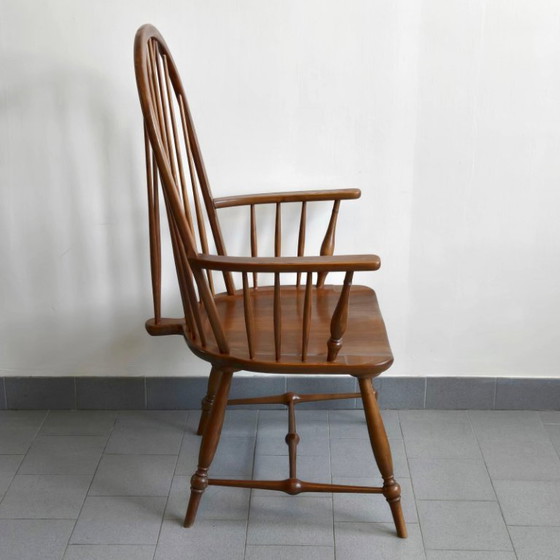 Image 1 of POLTRONA VINTAGE 1950 STILE WINDSOR IN FAGGIO VERNICIATO ANNI '50 DLG TAPIOVAARA ERCOL