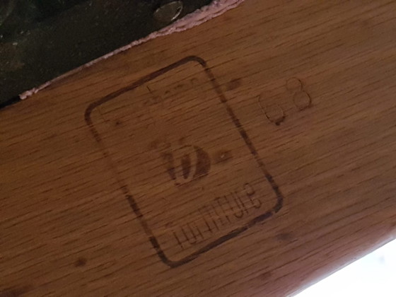 Image 1 of Vintage Bovenkamp Aksel Bender Madsen bankje | bank roze nieuw gestoffeerd