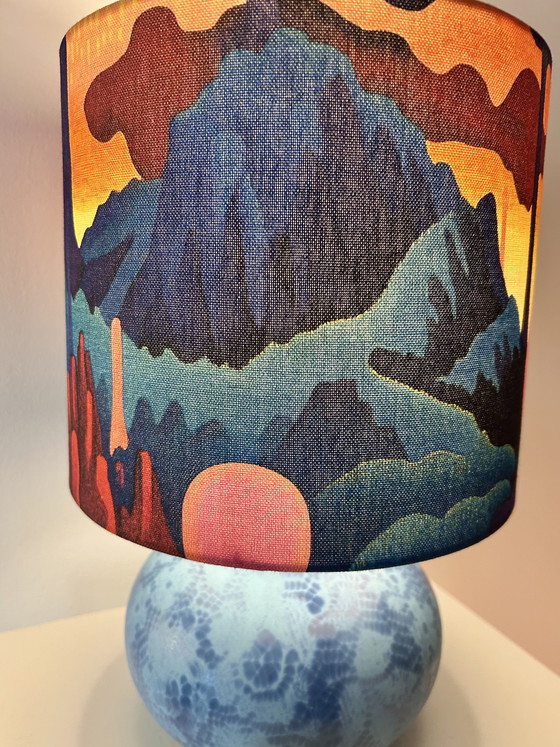 Image 1 of Lampada sferica Space Age di Scheurich - Ceramiche della Germania Ovest - realizzata con un vaso vintage riciclato
