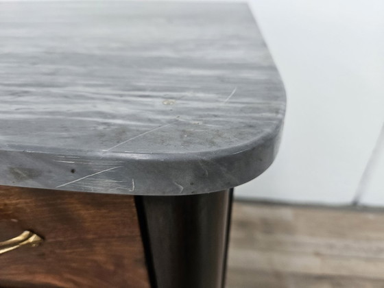 Image 1 of Art Decò sideboard in mahogany feather with marble top