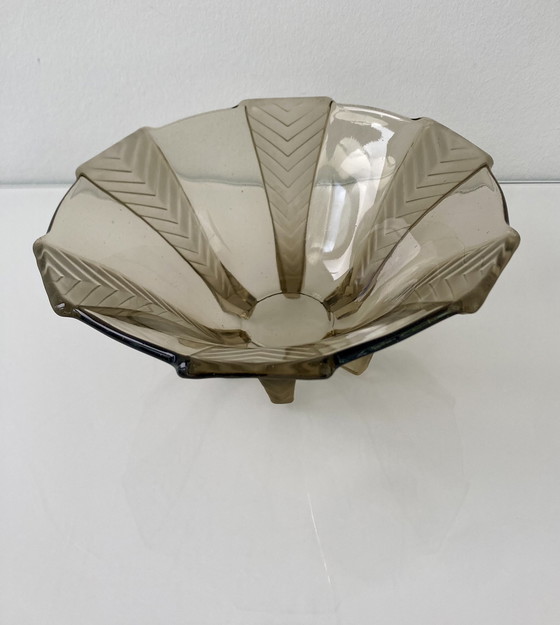 Image 1 of Plato de cristal Art Déco de 1930, modelo Athena, empresa Walther&Sohne