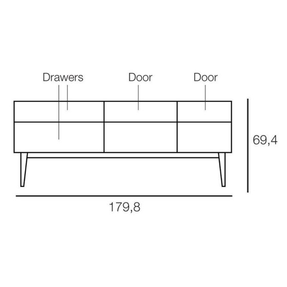 Image 1 of Credenza Reflect di Muuto in rovere tinto nero