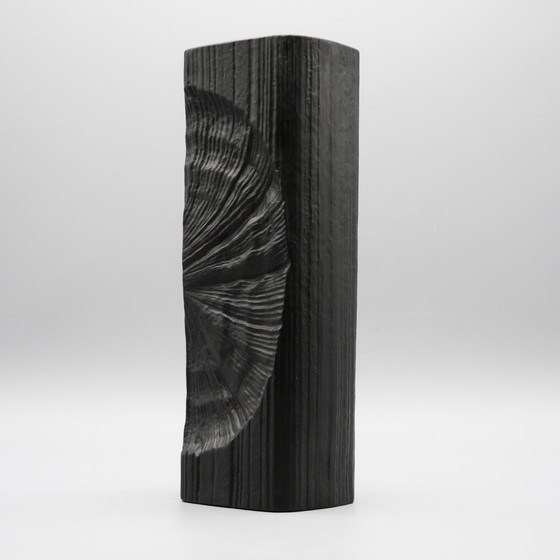 Image 1 of Martin Freyer Rosenthal Studio Line Brutalist Bisque Porcelaine Noire Vase Duo