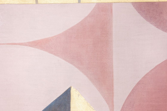 Image 1 of Geschilderd canvas met een elegante vrouw in jaren 1950 stijl. Eigentijdse stijl.