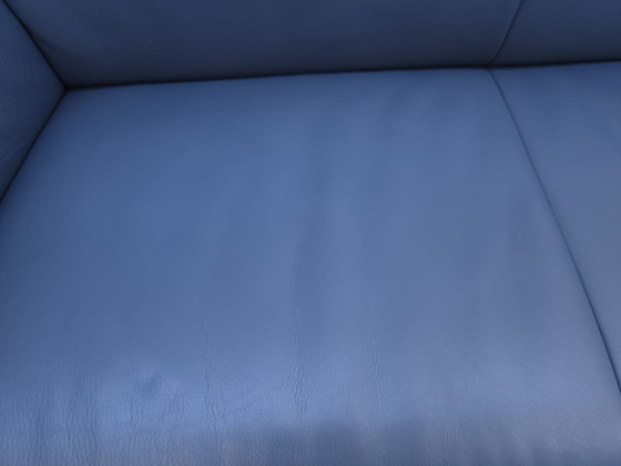Image 1 of Divano di design in pelle grigio-blu De Sede DS 91