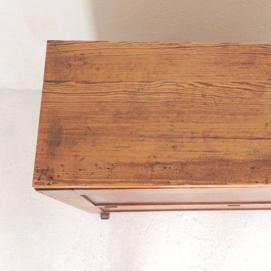 Pine school chart cabinet, architect's cabinet, map cabinet, 1930s, Storage cabinet, Wood, Brown (photo 9 of 25)