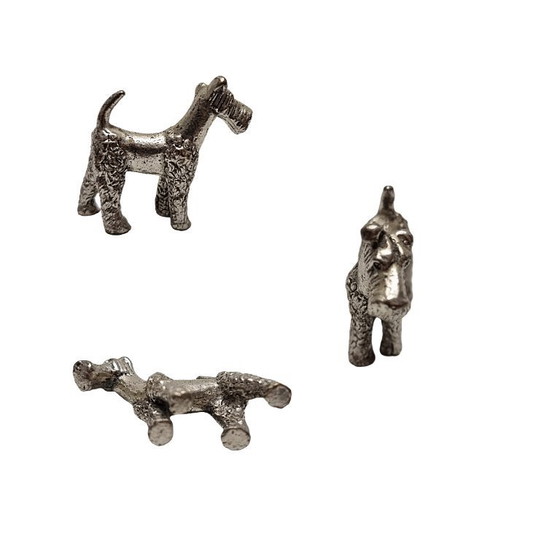 Image 1 of Divers chiens miniatures en métal, fin du XXe siècle