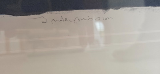 Geabstraheerde impressie van een gezelschap, Wil Willemsen, Kunst, Papier, Glas, Geel (foto 5 van 6)