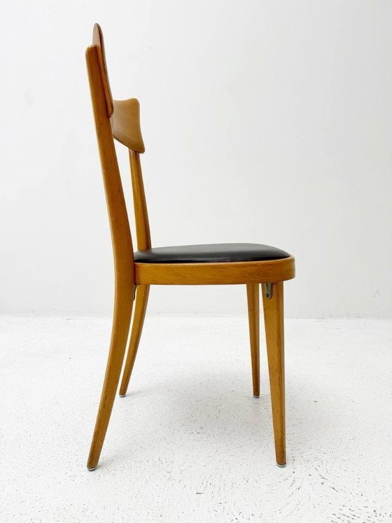 Image 1 of Ensemble de 2 chaises de style Ico Parisi, milieu du siècle.