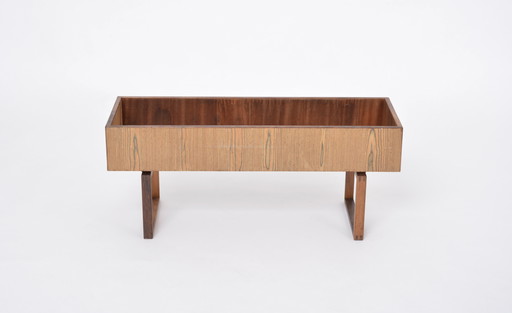 Elegant Danish Midcentury Wooden Planter Box