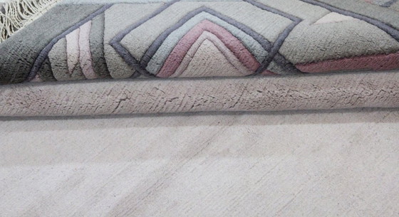 Original Modern Designer Highland Wool Rug Nepal 344 x 245 cm, Rugs & carpets, Pink (photo 6 of 7)