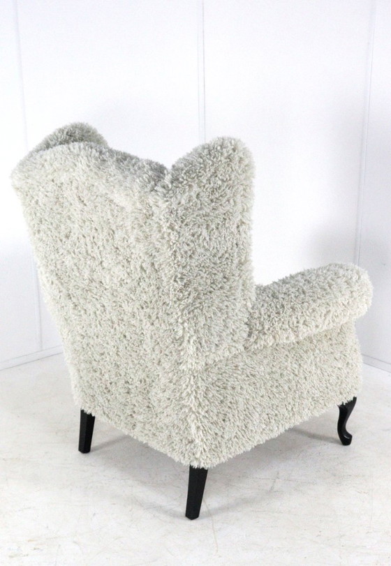 Image 1 of Fauteuil groot harig doodly volledig gerestaureerd