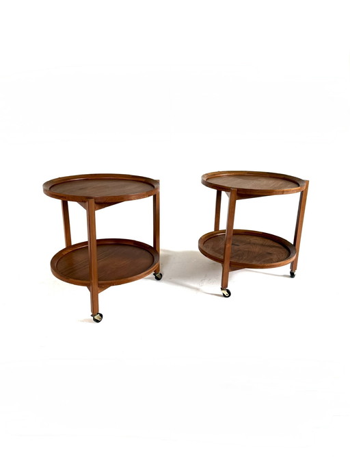 2 chariots vintage en teck, Sika Møbler '60