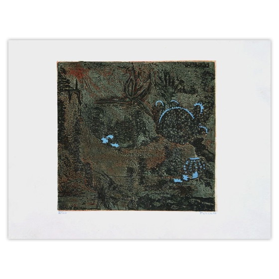 Monique PEHEM (BRETON-PROUTÉ) Gesigneerde ets Cactus Garden 2004 – Litho's & Zeefdrukken, Paper (photo 5 of 5)