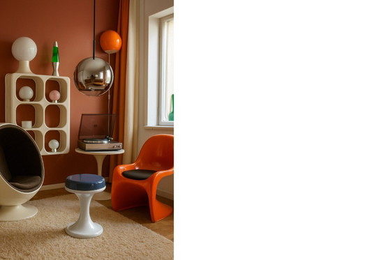 Image 1 of Vintage Space Age Plastic Stool from Emsa, West Germany, 1960s