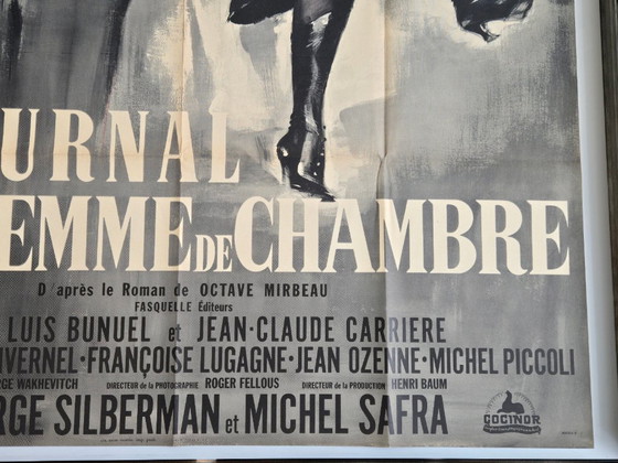 Image 1 of AFFICHE ORIGINALE VINTAGE 120x160cm LE JOURNAL D'UNE FEMME DE CHAMBRE BUNUEL