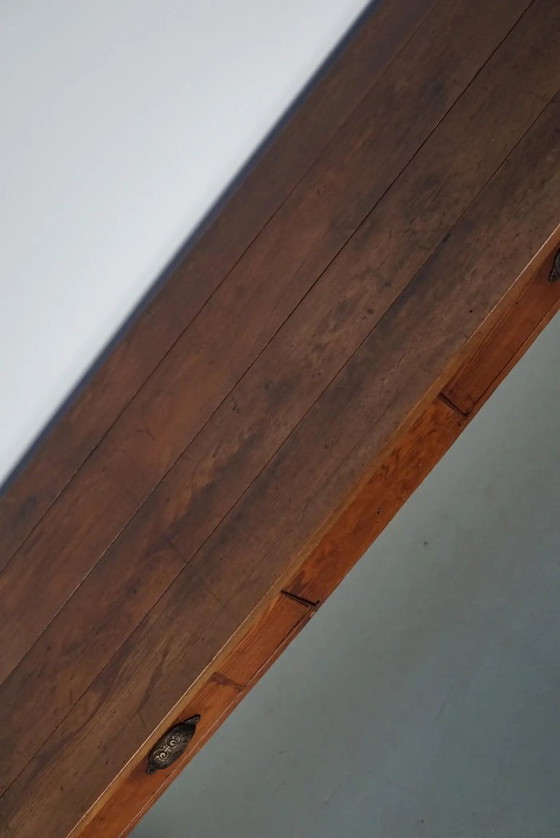 Image 1 of Tavolino o scrivania rustica francese d'epoca in pino, anni '50