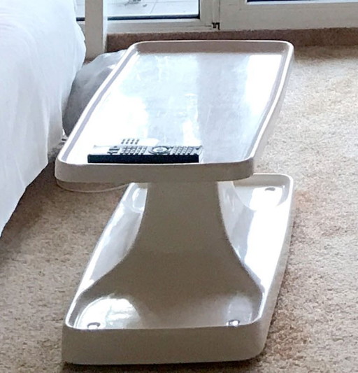 Space Age coffee table with wheels