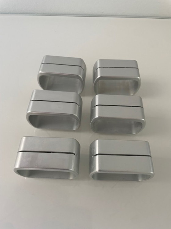 Image 1 of IKEA SPALT set van 6 aluminium servetringen / naamkaarthouders