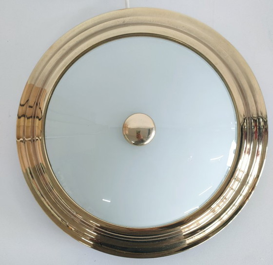 Vintage classic -Hollywood Regency style- Ceiling light (diffused glass shade), Other, White (photo 4 of 9)