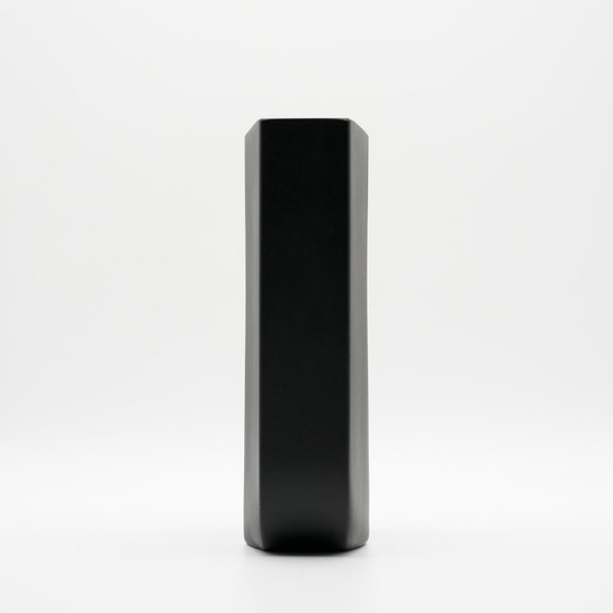 Image 1 of Peill & Putzler Satin Black Glass Vase – Sculptural Postmodern Design, Germany, 1970s–1980s