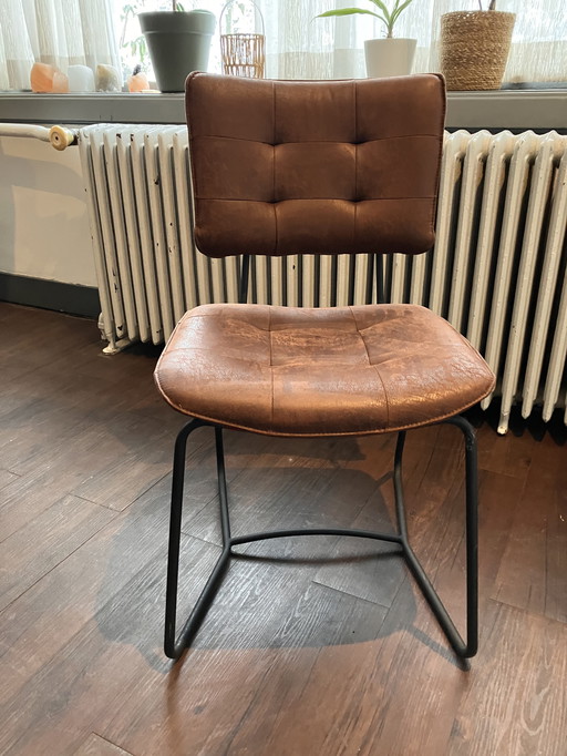 Chaise de salle à manger moderne marron