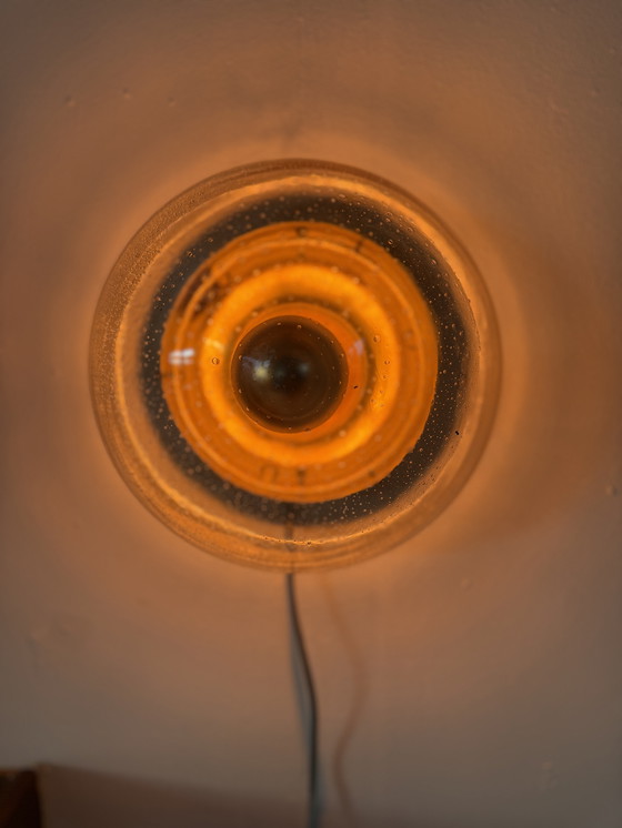 Image 1 of Vintage bubble glass wall lamp, Glashütte Limburg '70