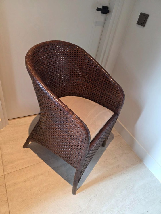 4 M Design Dark Brown Woven Leather Dining Chairs – M Desighn (photo 9 of 17)