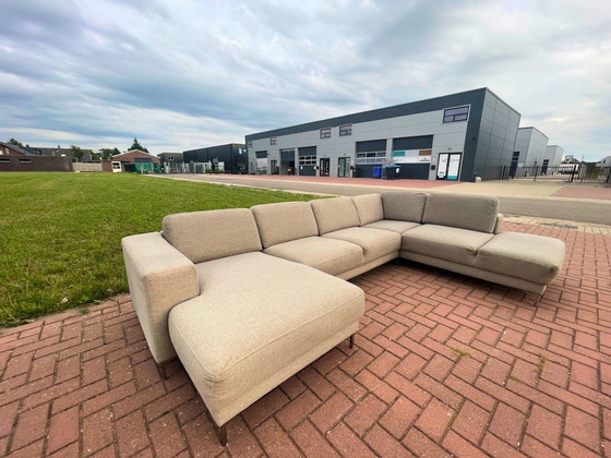 Image 1 of Montel Sofá de tela en U con amplios asientos