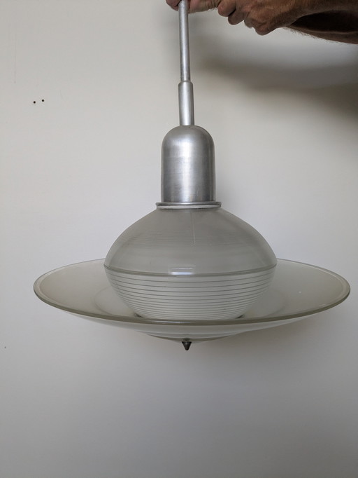Art Deco glazen plafondlamp