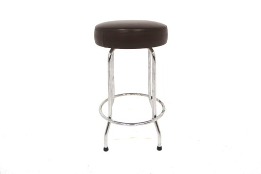 Set of 3 faux leather bar stools, Johanson Design, Markaryd, Sweden, 1970