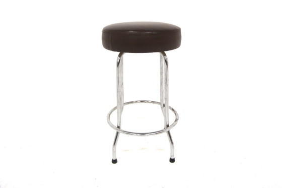 Image 1 of Set of 3 faux leather bar stools, Johanson Design, Markaryd, Sweden, 1970