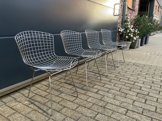 Image 1 of 4x original Knoll Bertoia Side Chairs Chrom im Top Zustand!