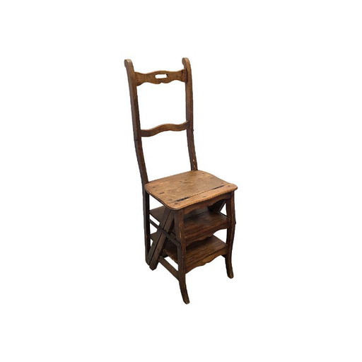 Antique French Metamorphosis ladder chair, from around 1900