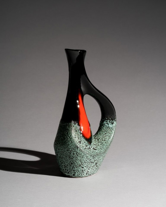 Image 1 of Vintage Fat Lava Vaas Vallauris Aardewerk Marino de la Vaucour Atelier Cerenne MCM